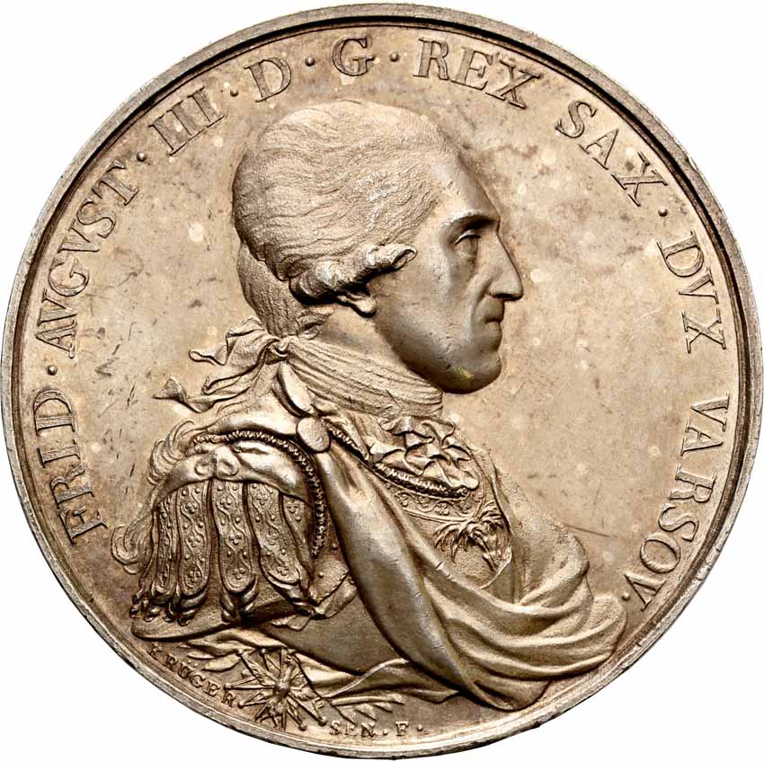 Księstwo Warszawskie. Medal 1807, Pokój w Tylży, srebro